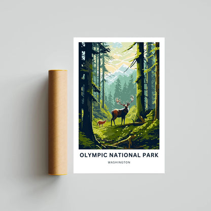 Olympic National Park Travel Poster