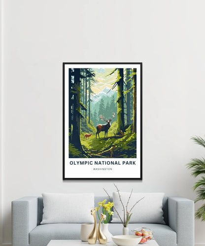 Olympic National Park Travel Poster