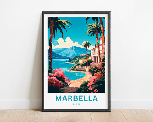 Marbella Beach Travel Poster