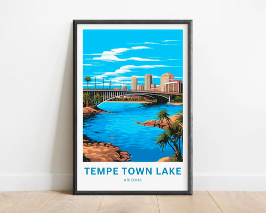 Tempe Town Lake Travel Poster