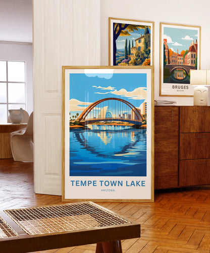 Tempe Town Lake Travel Poster