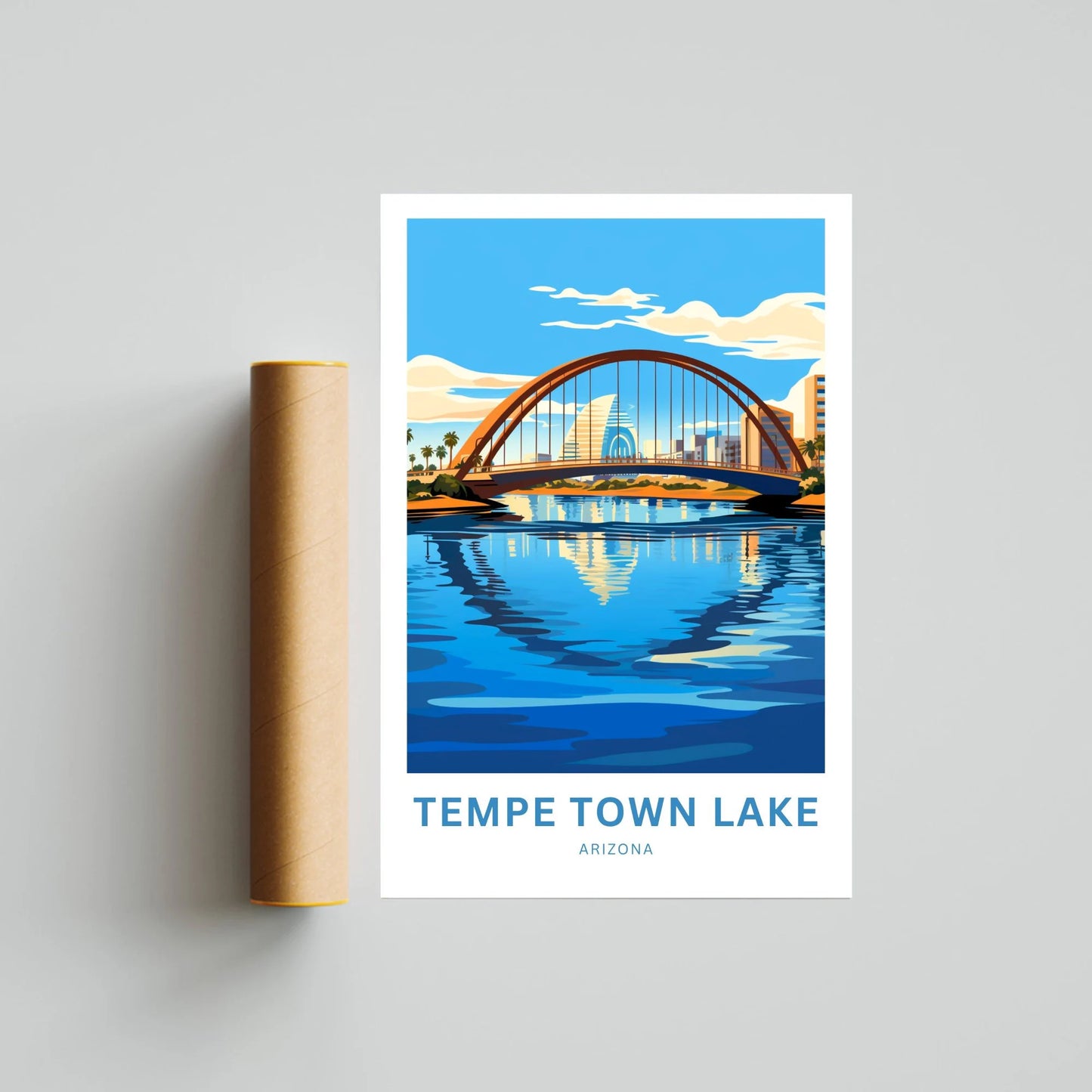 Tempe Town Lake Travel Poster