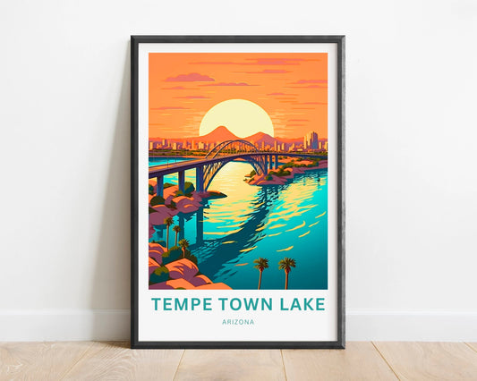 Tempe Town Lake Travel Poster