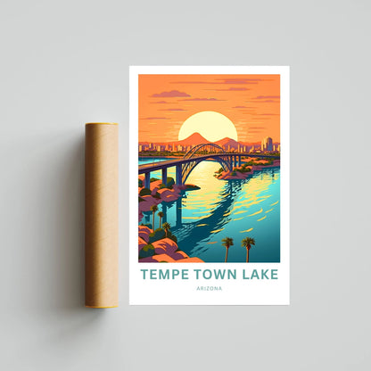 Tempe Town Lake Travel Poster