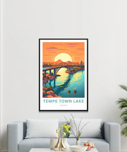 Tempe Town Lake Travel Poster