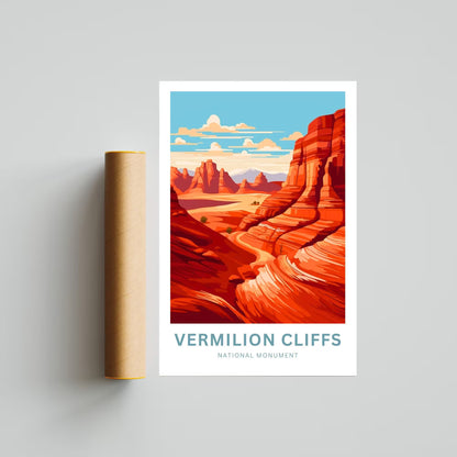 Vermilion Cliffs Travel Poster