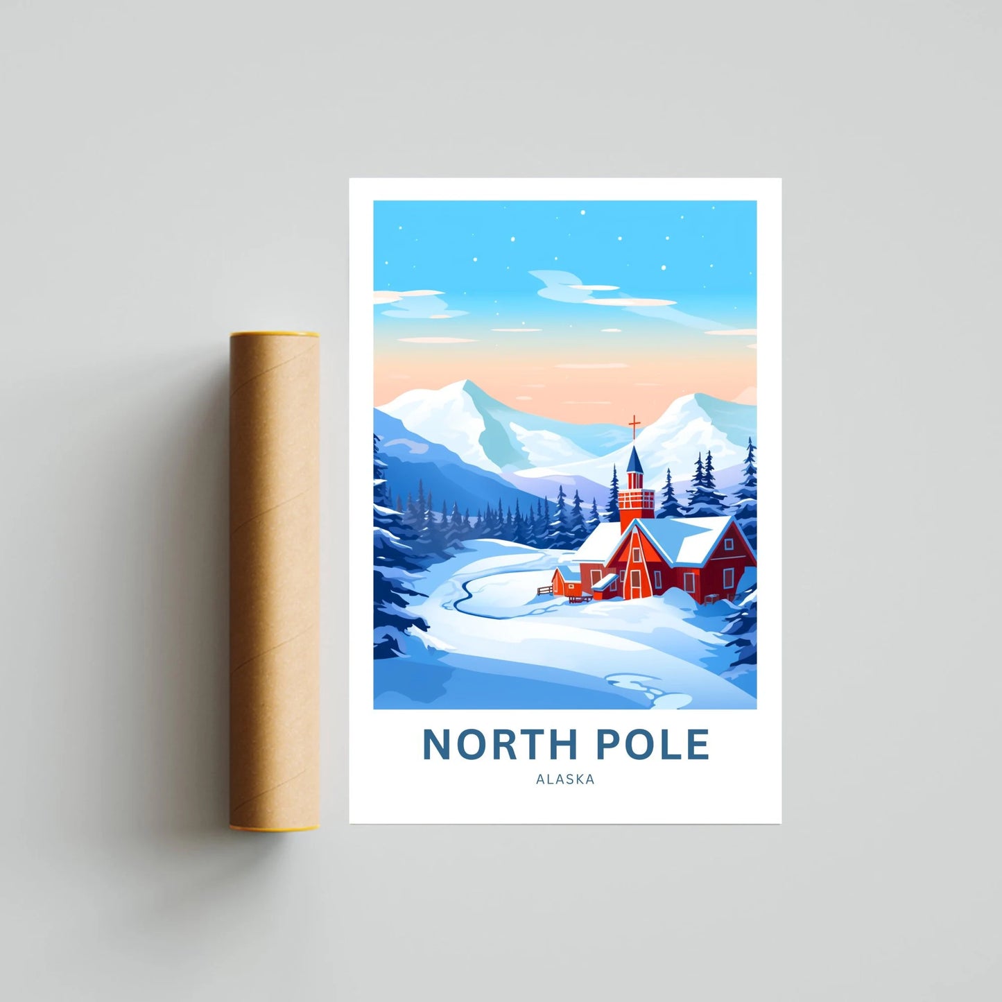 North Pole  Travel Poster