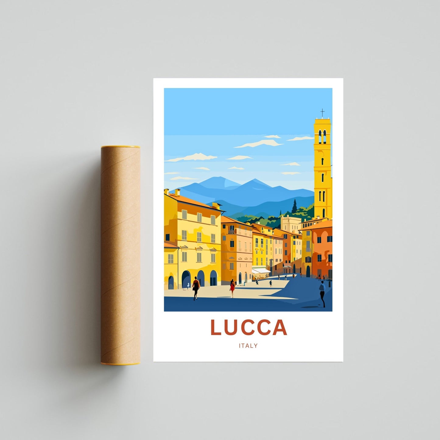 Lucca Travel Poster