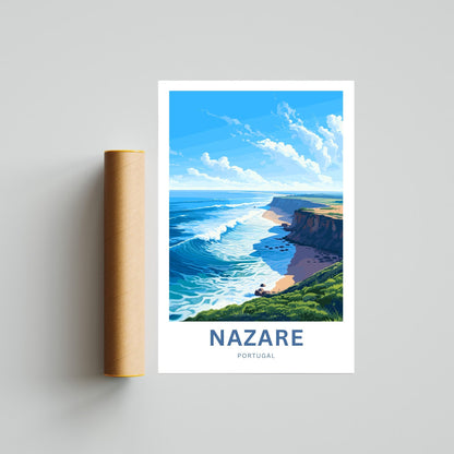 Nazare Travel Poster