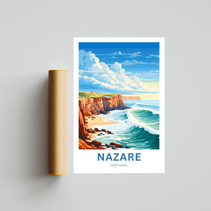 Nazare Travel Poster