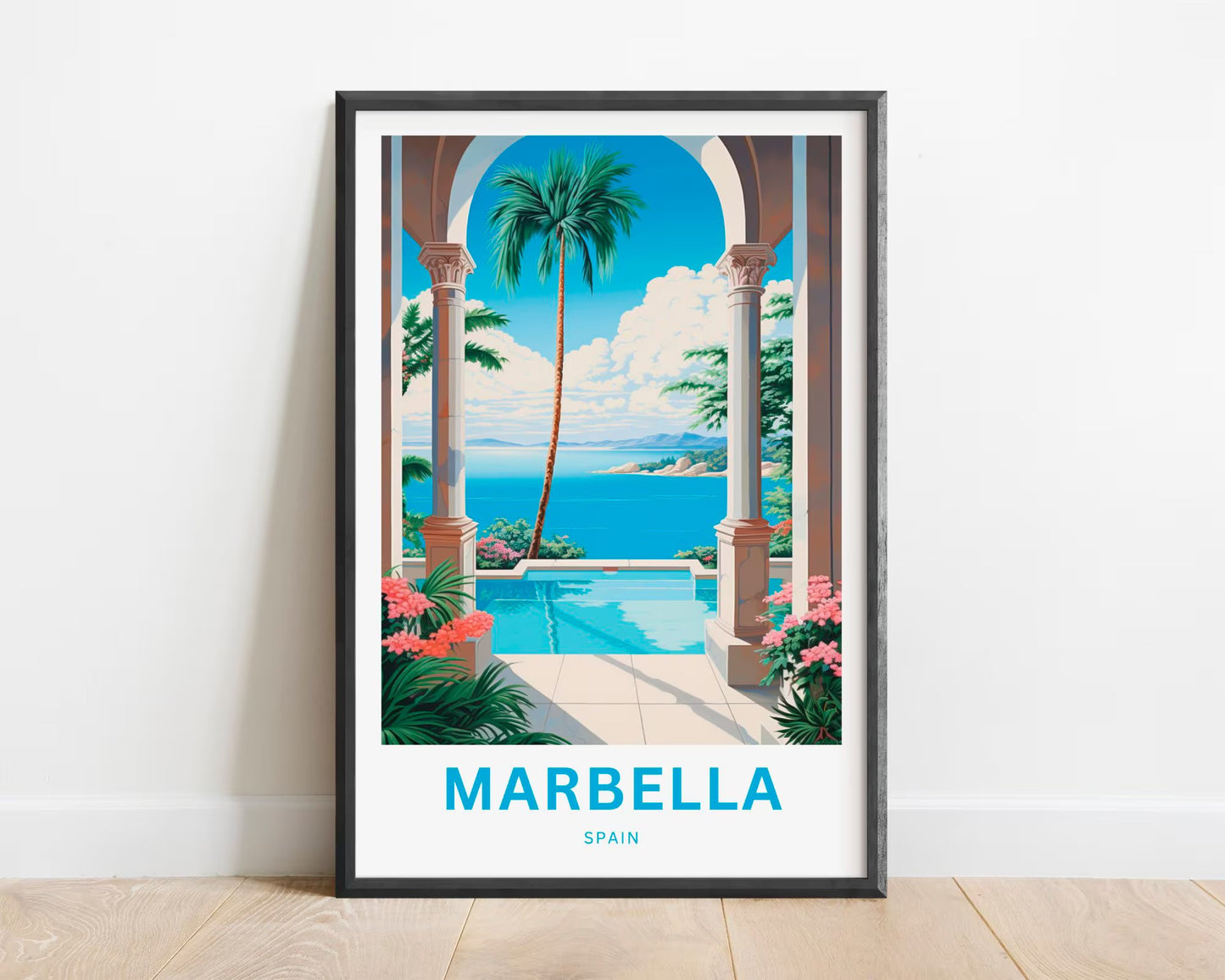 Marbella Beach Travel Poster