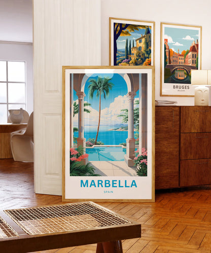 Marbella Beach Travel Poster
