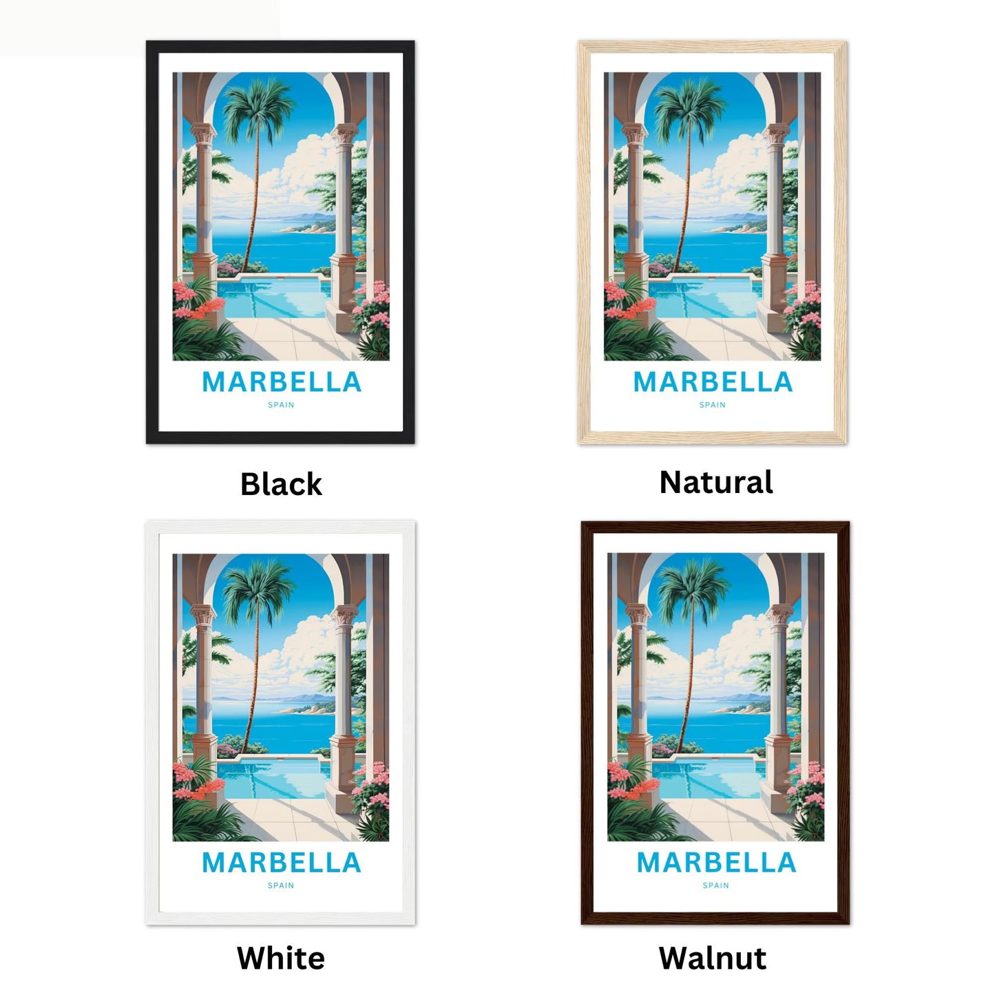 Marbella Beach Travel Poster