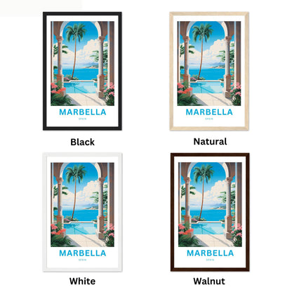 Marbella Beach Travel Poster