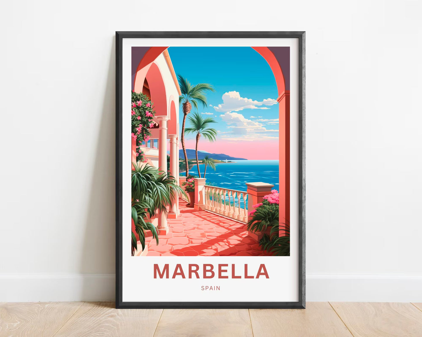 Marbella Beach Travel Poster