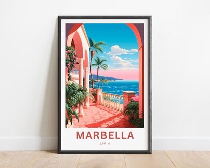 Marbella Beach Travel Poster