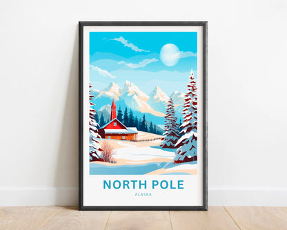 North Pole  Travel Poster