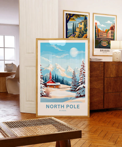 North Pole  Travel Poster