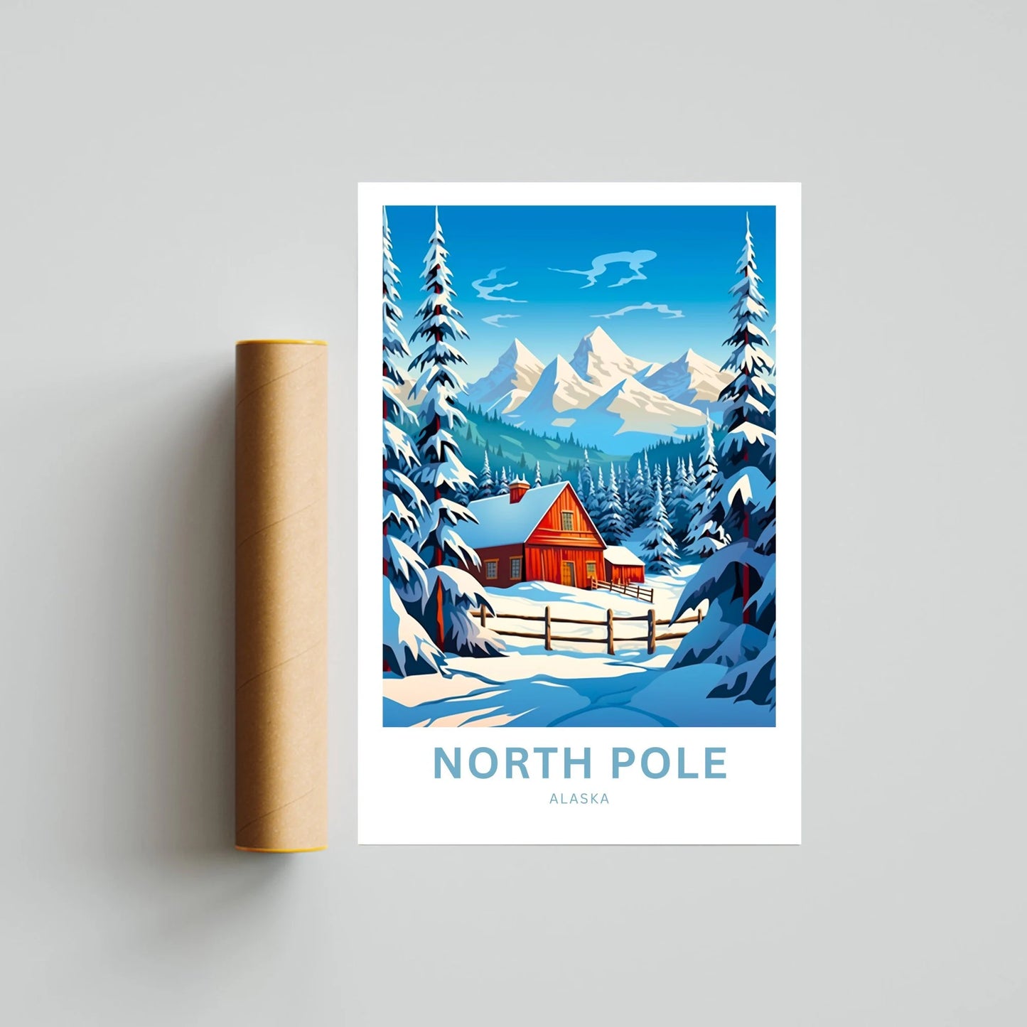 North Pole  Travel Poster