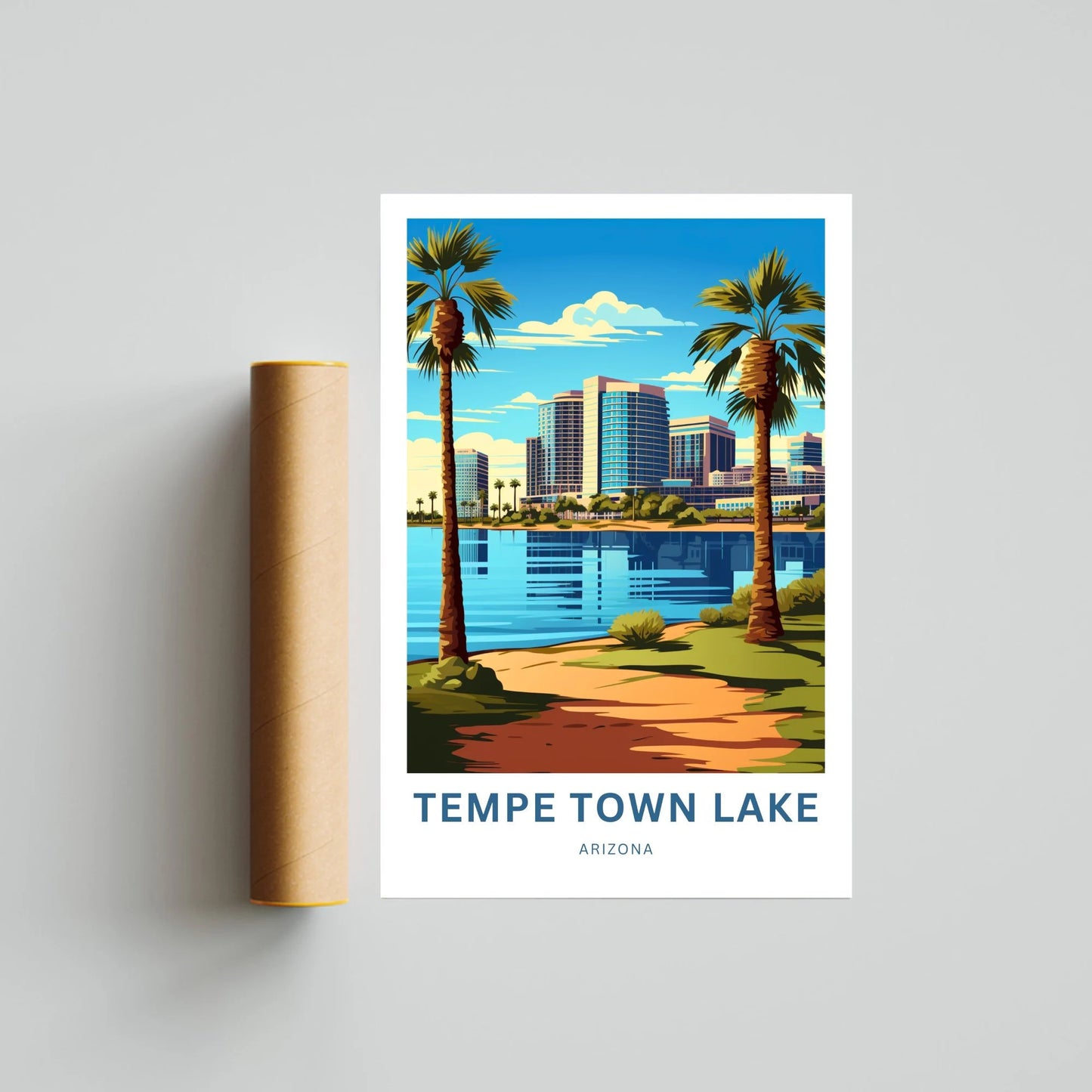 Tempe Town Lake Travel Poster