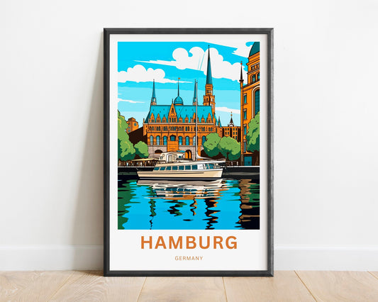 Hamburg Travel Poster