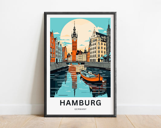 Hamburg Travel Poster