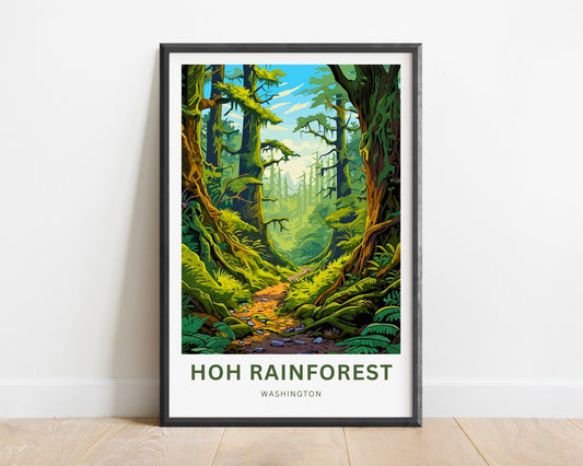 Hoh Rainforest Travel Poster