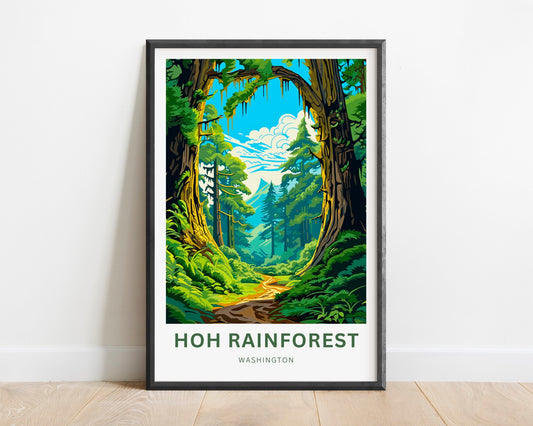Hoh Rainforest Travel Poster