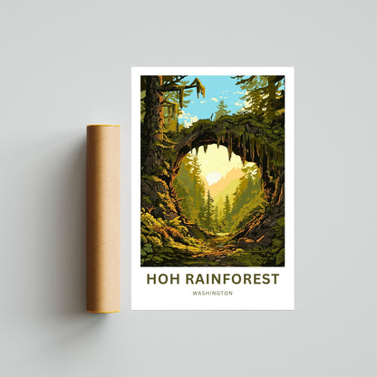 Hoh Rainforest Travel Poster