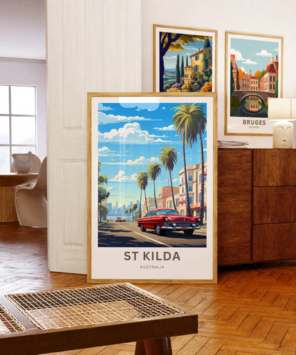 St Kilda Travel Poster