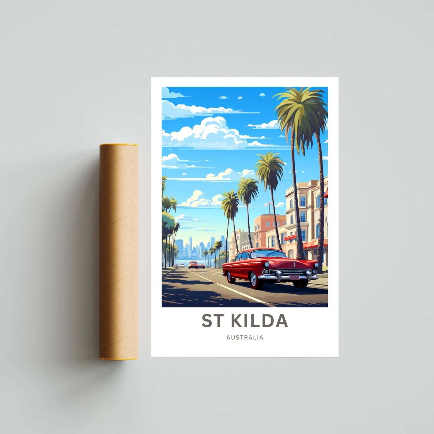 St Kilda Travel Poster