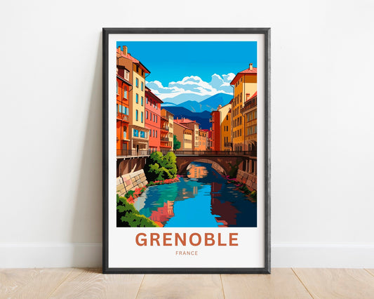 Grenoble Travel Poster