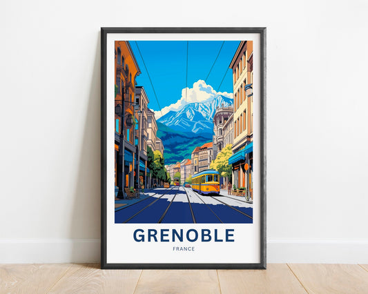 Grenoble Travel Poster