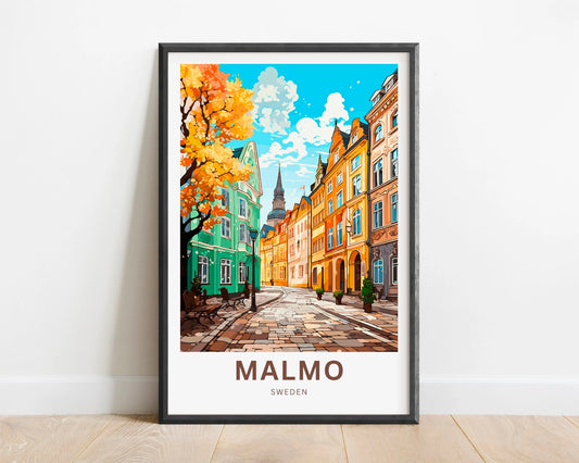 Malmo Travel Poster