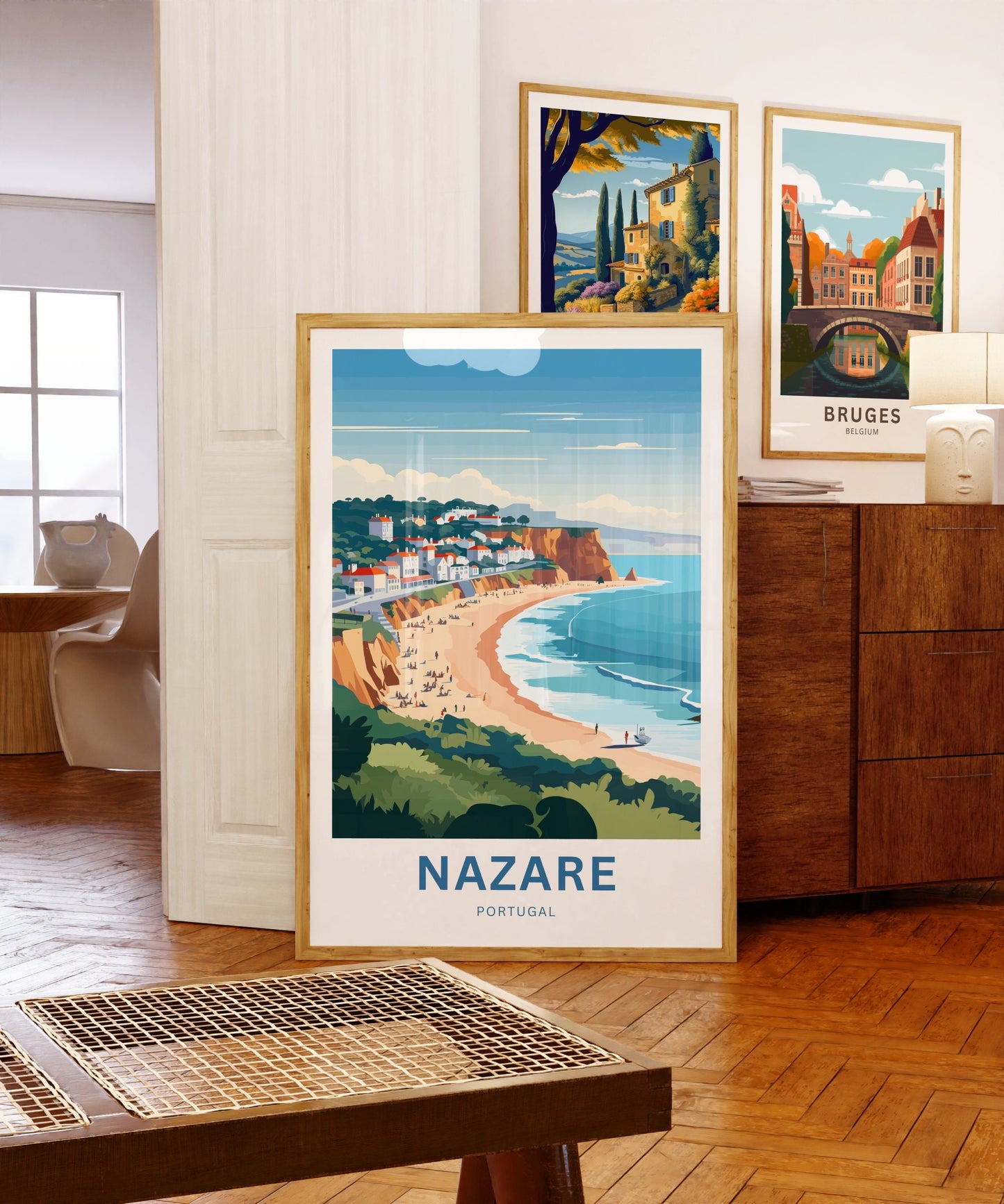 Nazare Travel Print - Nazare poster, Portugal Wall Art, Framed present, Gift Portugal Present - TravelTreasureCo