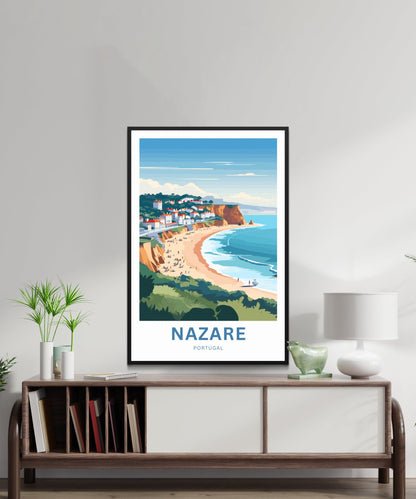 Nazare Travel Print - Nazare poster, Portugal Wall Art, Framed present, Gift Portugal Present - TravelTreasureCo