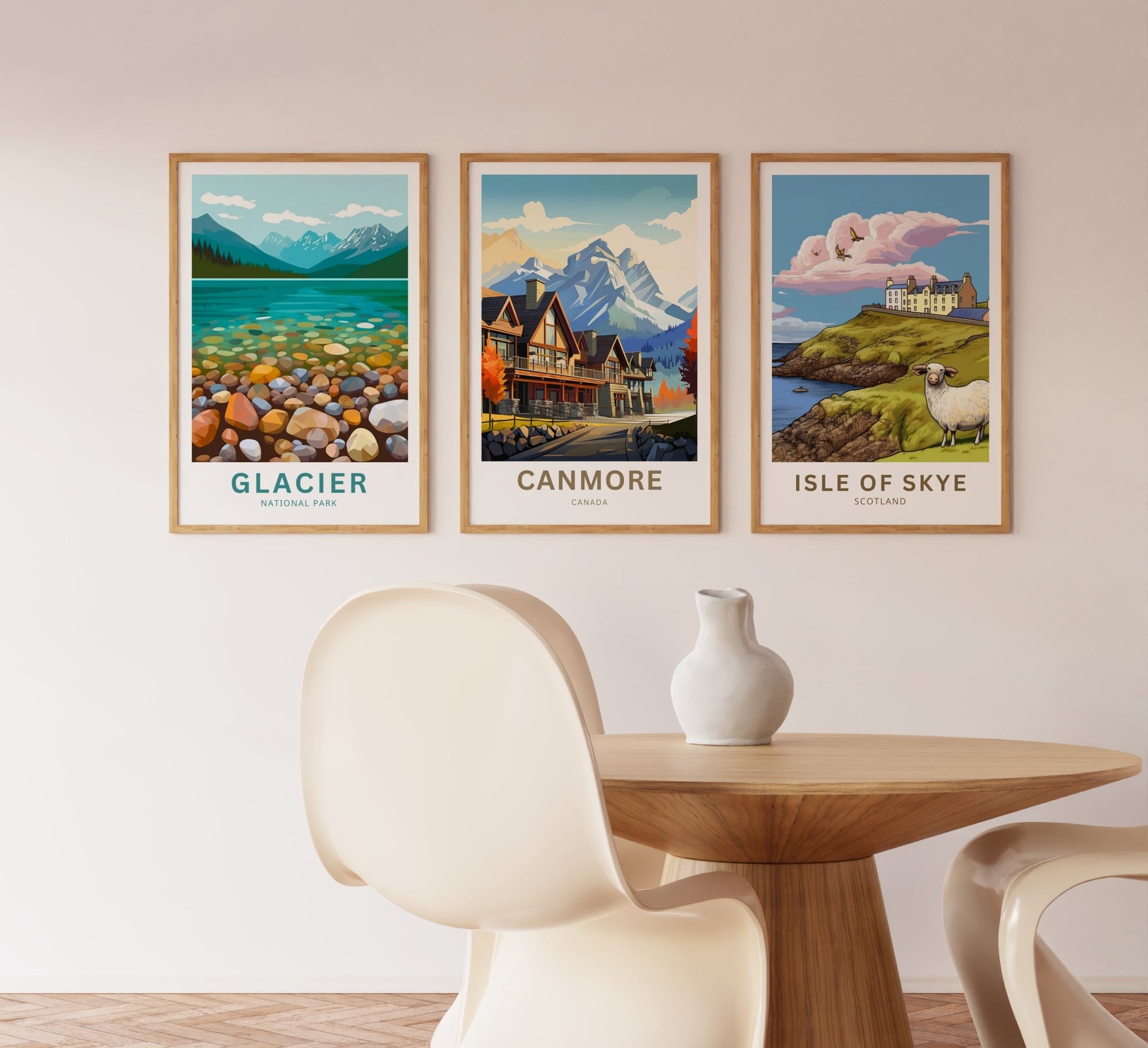 Canmore Travel Print - Canmore poster, Canada Wall Art, Framed present, Gift Canada Present - TravelTreasureCo