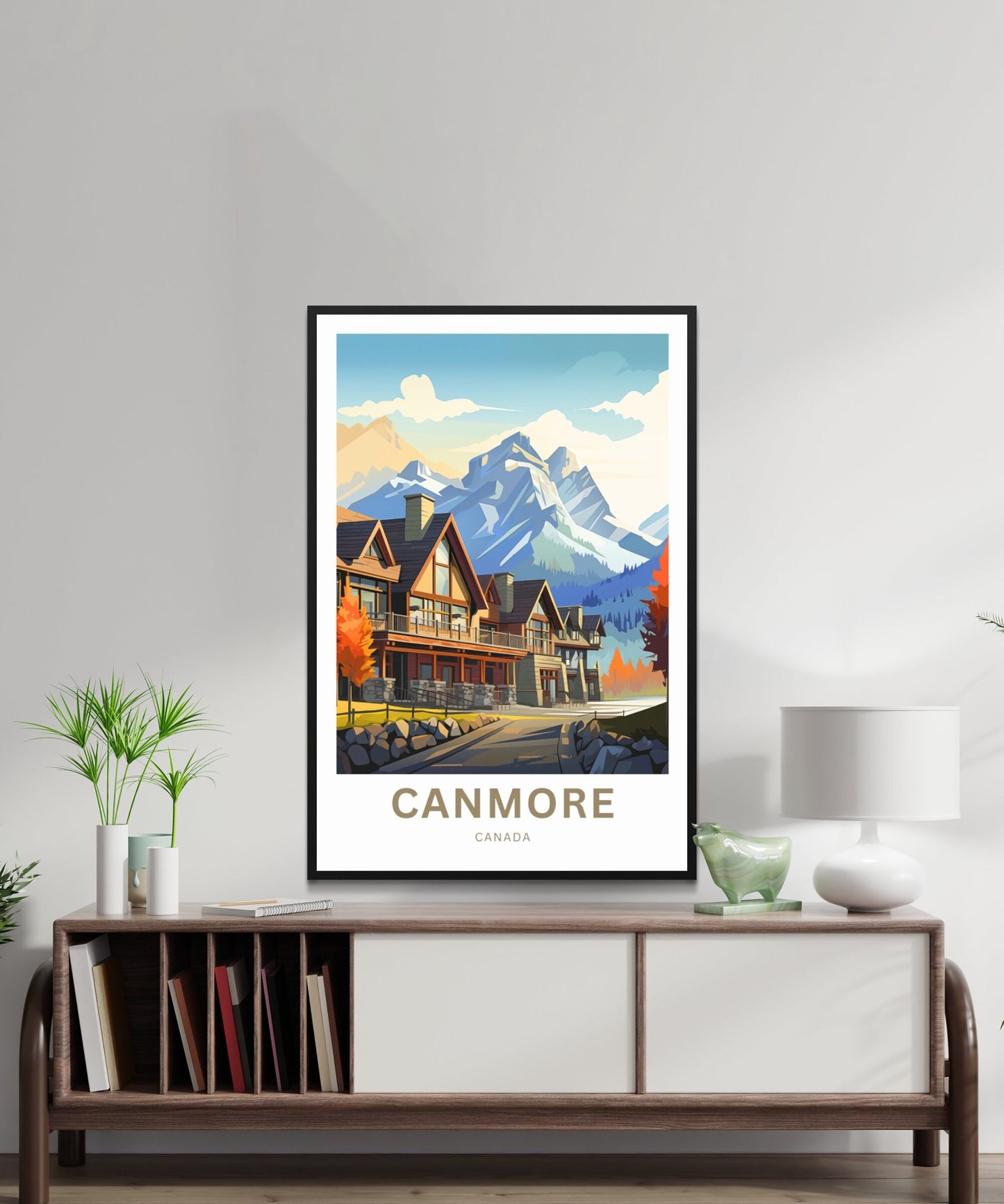 Canmore Travel Print - Canmore poster, Canada Wall Art, Framed present, Gift Canada Present - TravelTreasureCo