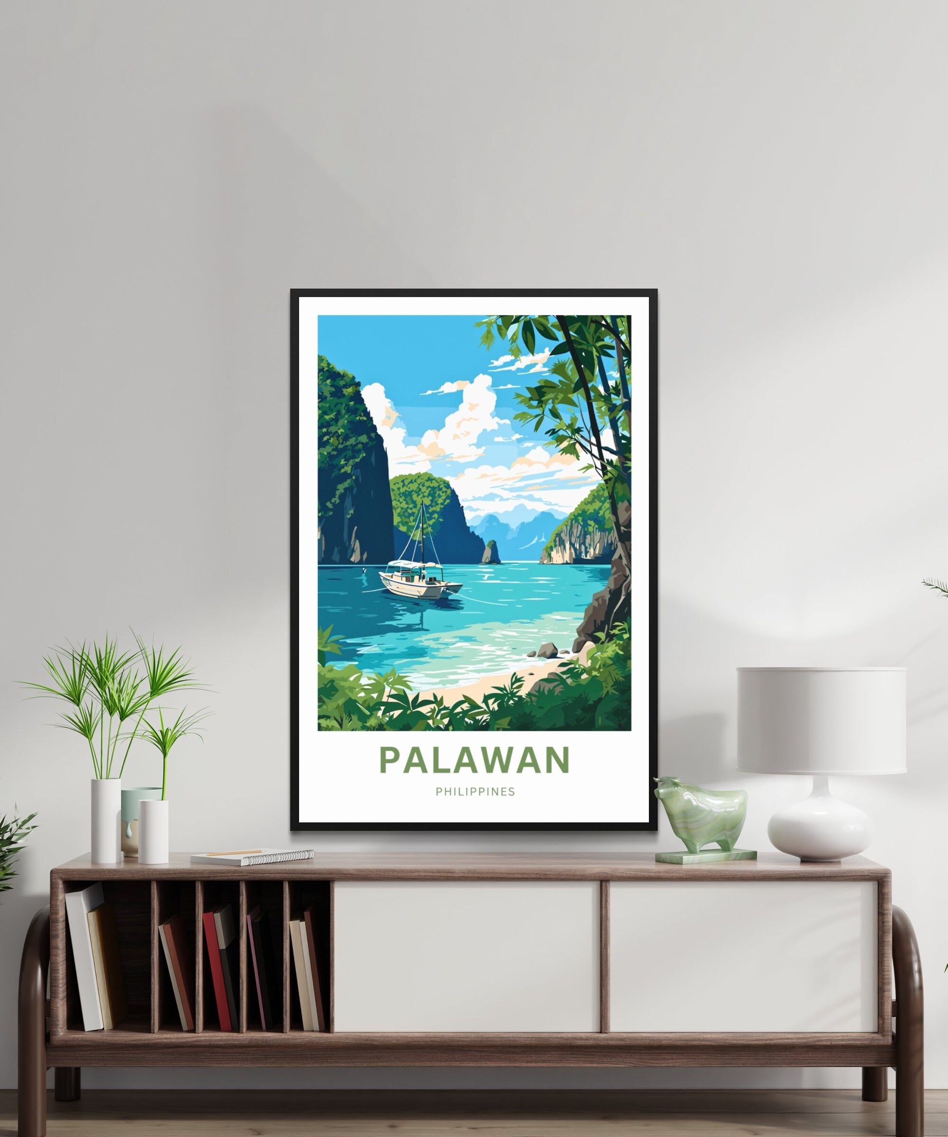 Palawan Travel Print - Palawan poster, Philippines Wall Art, Framed present, Gift Philippines Present - TravelTreasureCo