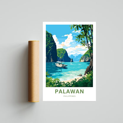 Palawan Travel Print - Palawan poster, Philippines Wall Art, Framed present, Gift Philippines Present - TravelTreasureCo