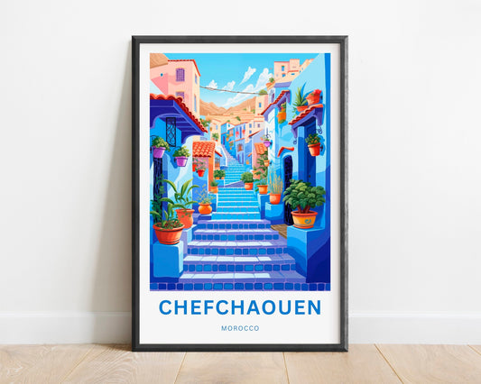 Chefchaouen Travel Poster