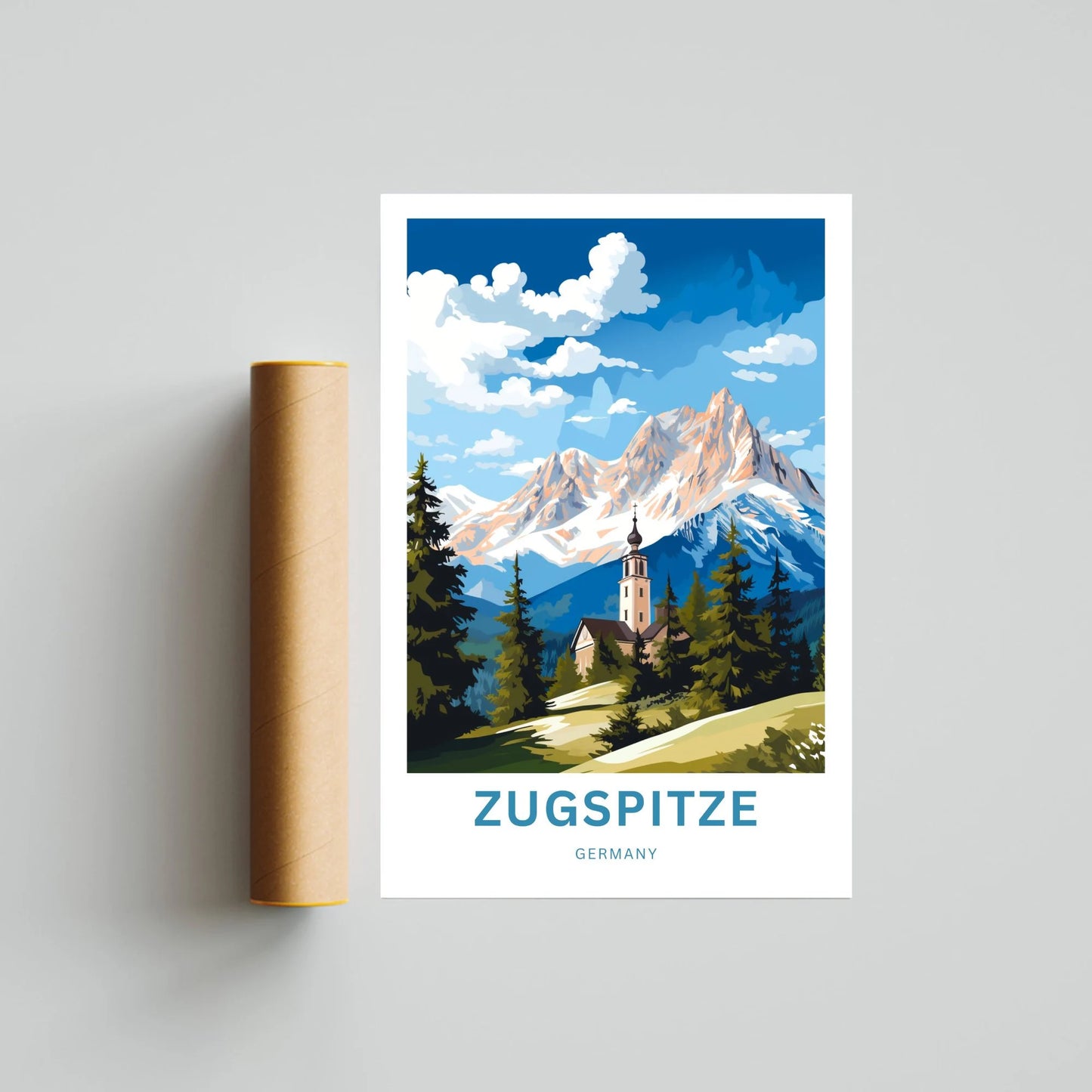 Zugspitze Travel Poster