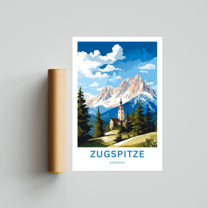 Zugspitze Travel Poster