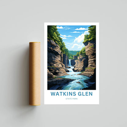 Watkins Glen Travel Poster