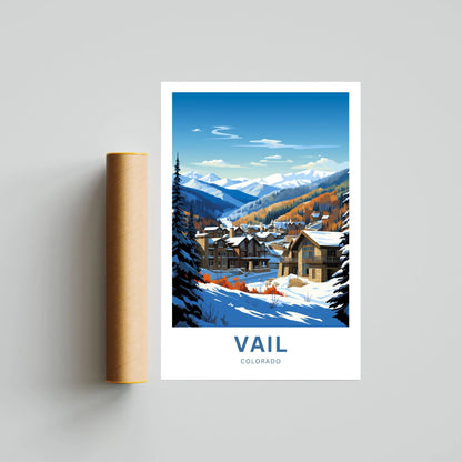 Vail Ski Resort Travel Poster