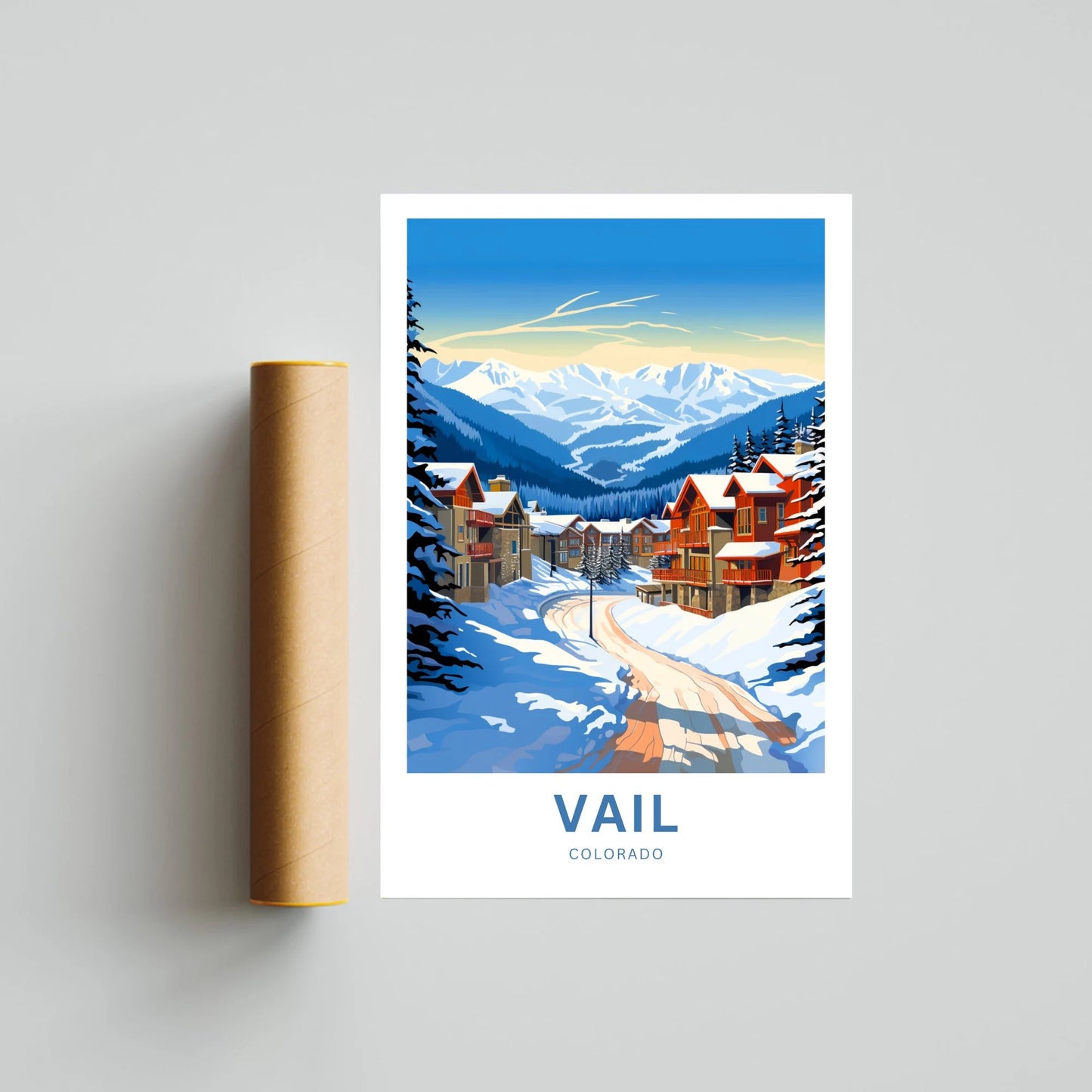 Vail Ski Resort Travel Poster