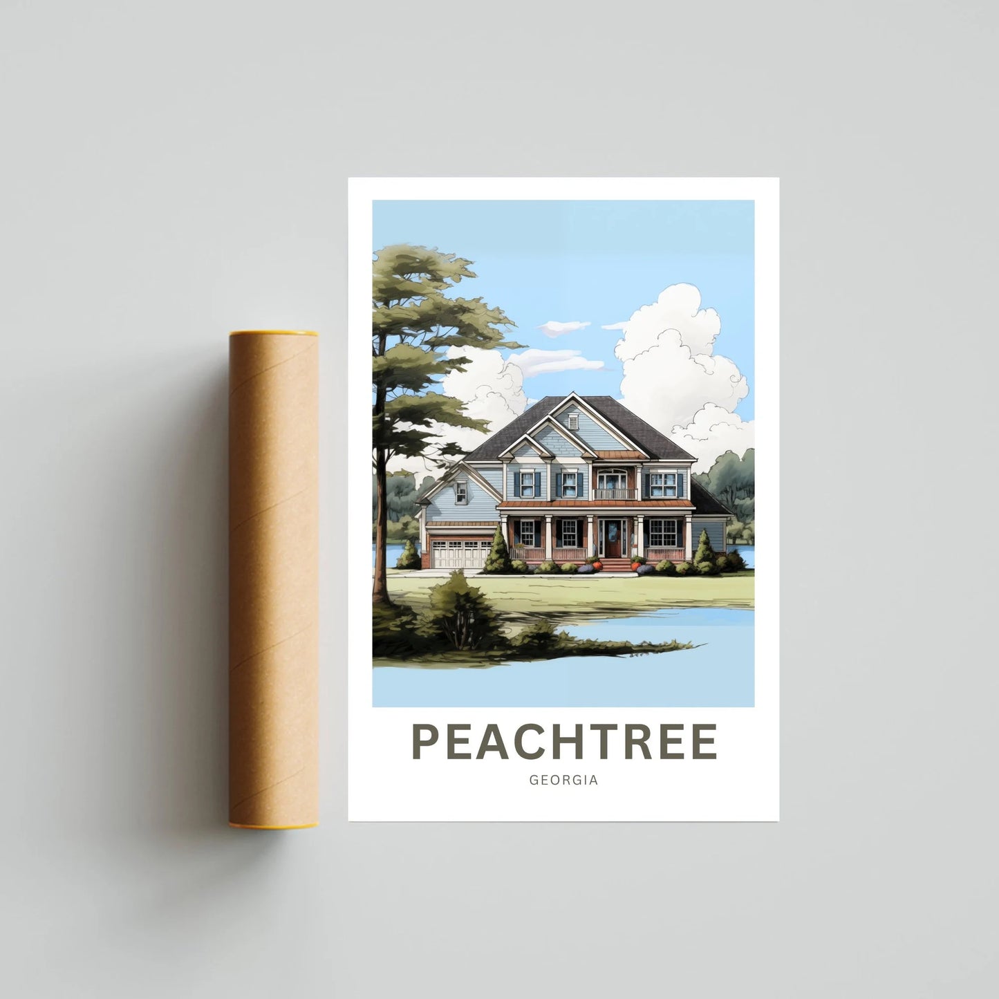 Peachtree Travel Poster