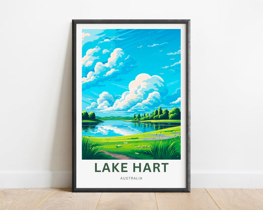 Lake Hart Island Travel Poster