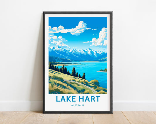 Lake Hart Island Travel Poster