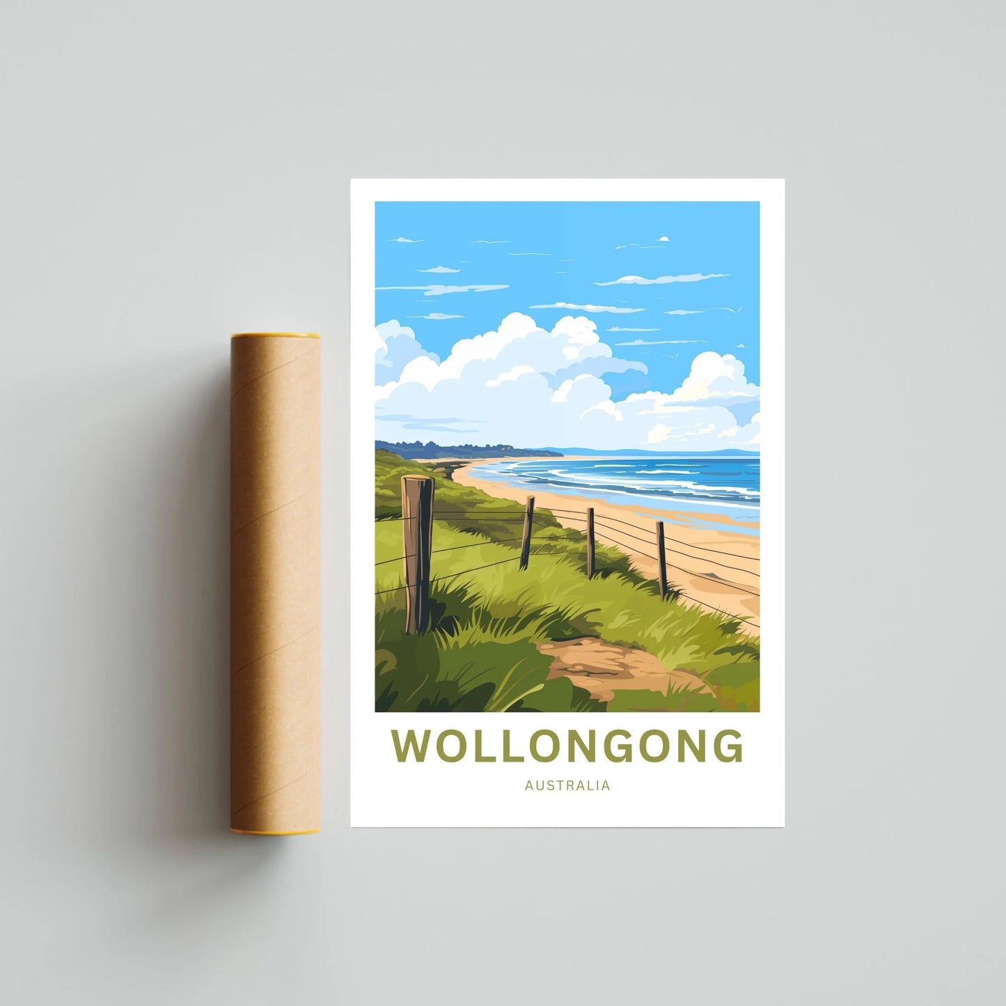 Wollongong Island Travel Poster